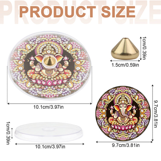 4pcs DIY Diamond Painting Incense Tray Incense Burner Stick Holder (Mandala)