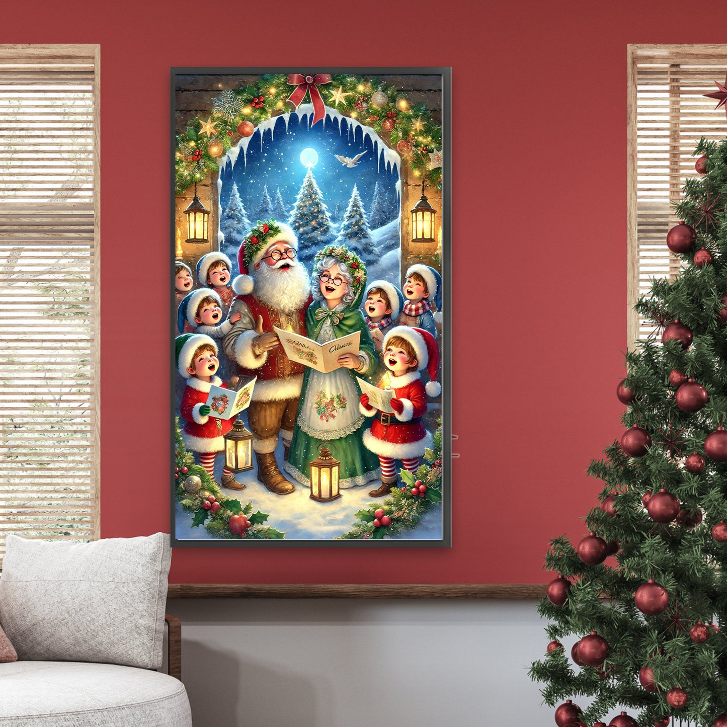 Christmas Atmosphere - Full Round Drill Diamond Painting 40*70CM