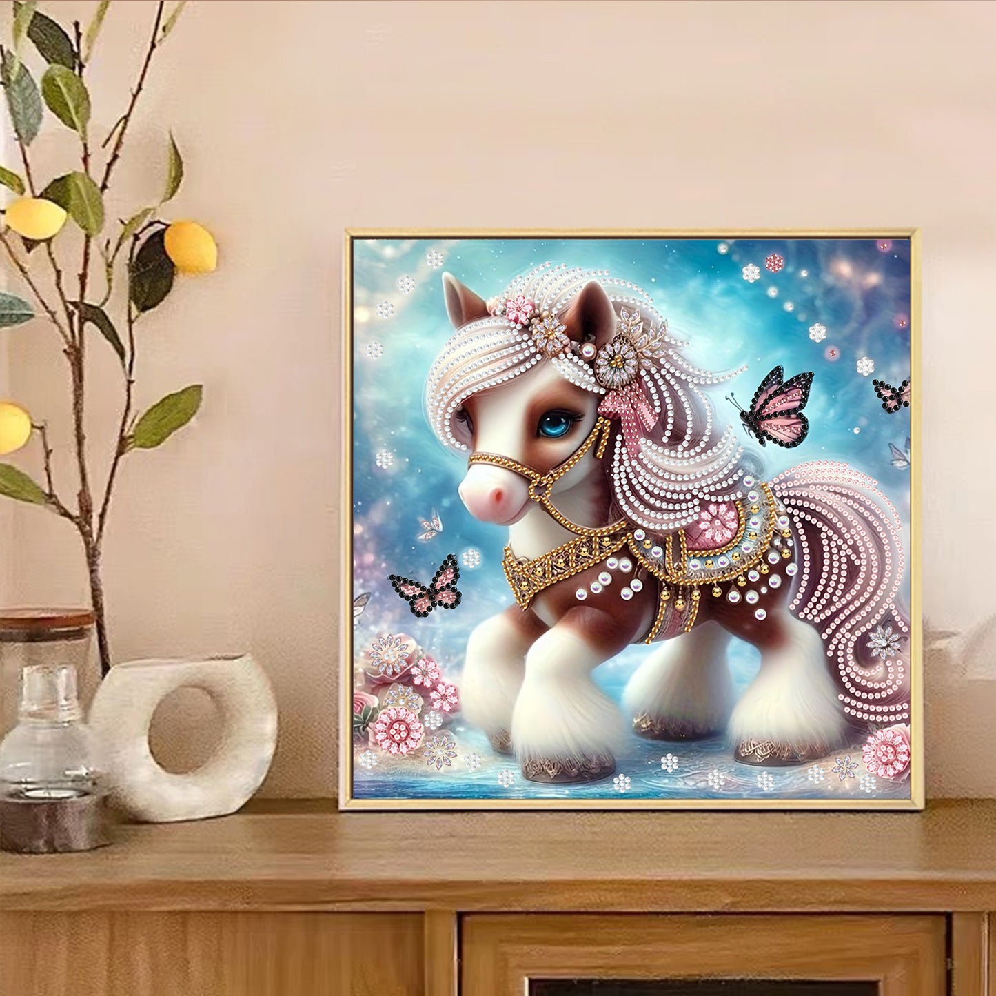 Cute Pony - Special Shaped Drill Diamond Painting 30*30CM