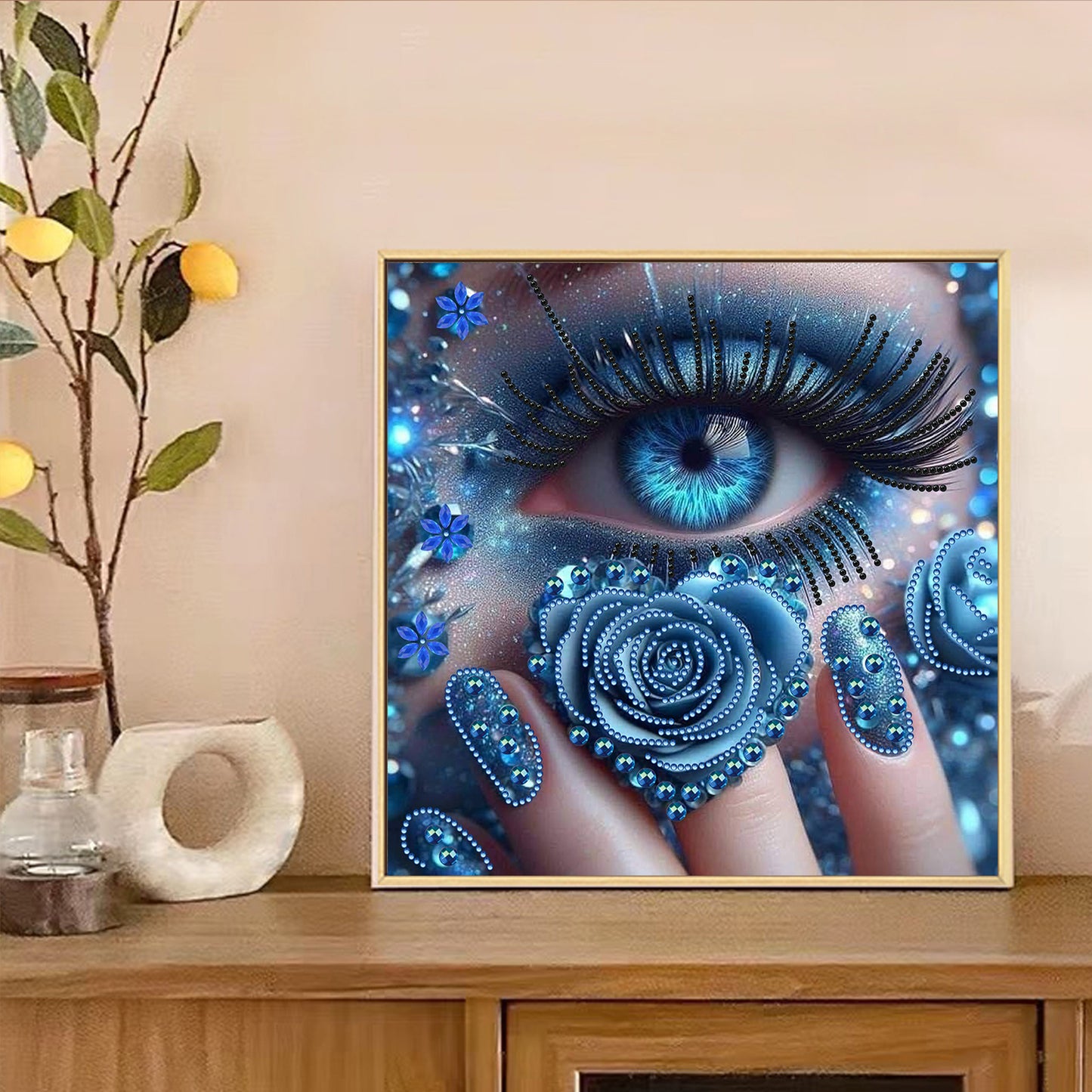 Enchanting Woman'S Eyes - Special Shaped Drill Diamond Painting 30*30CM