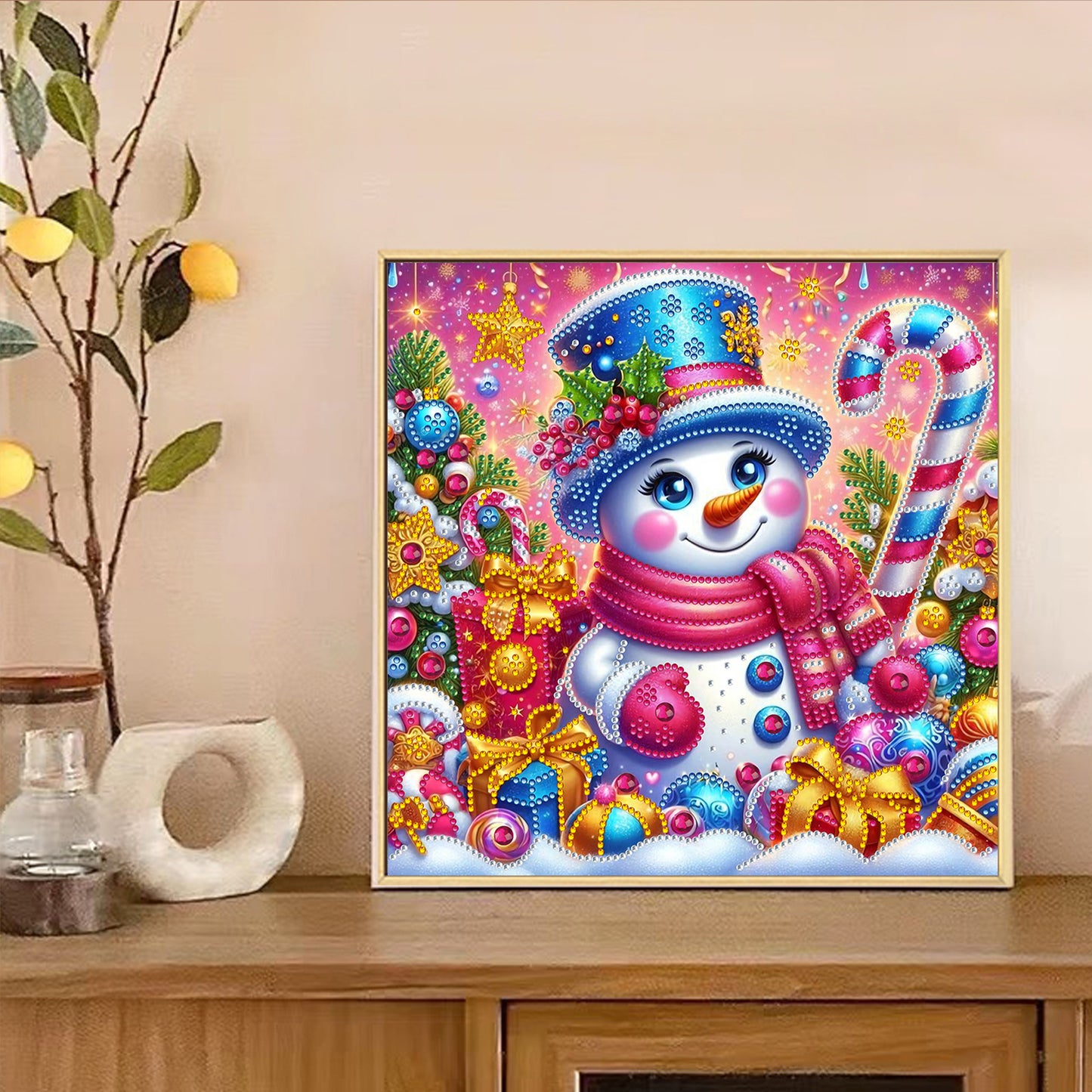 Snowy Snowman - Special Shaped Drill Diamond Painting 30*30CM