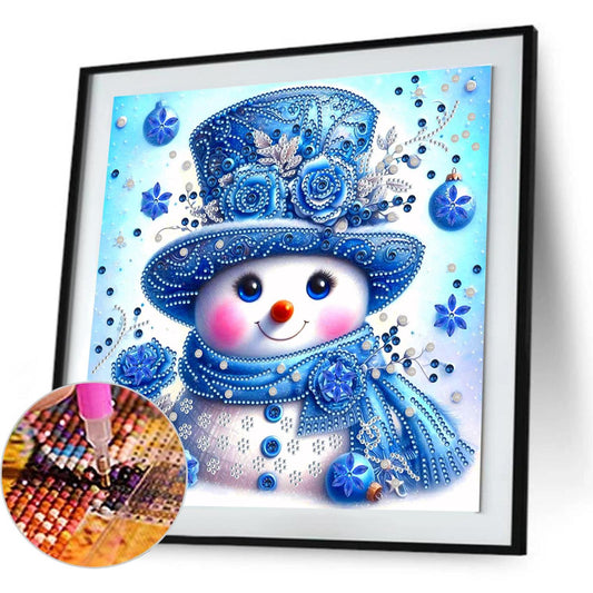 Snowy Snowman - Special Shaped Drill Diamond Painting 30*30CM