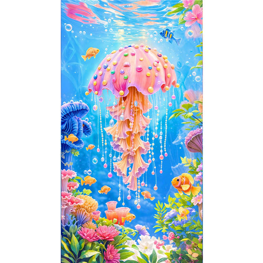 Jellyfish - Full Round Drill Diamond Painting 40*70CM