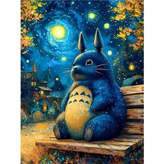 Totoro Under The Stars - 11CT Stamped Cross Stitch 50*68CM (Mona Lisa Brand)