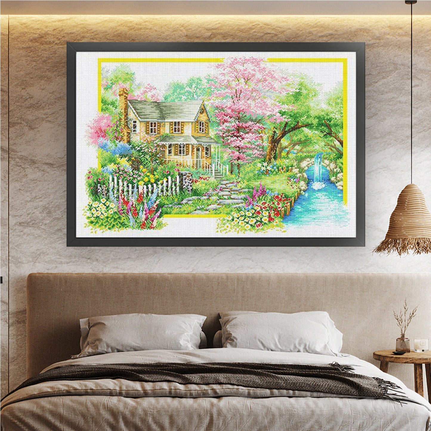 4Pcs Spring, Summer, Autumn, Winter - 11CT Stamped Cross Stitch 85*60CM (Mona Lisa Brand)