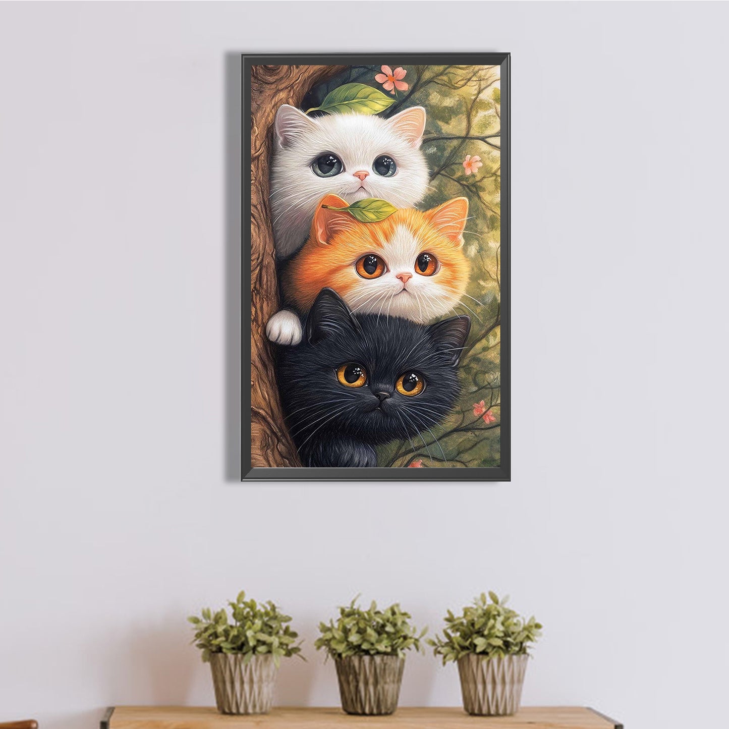 Tricolor Kitten - Full Round Drill Diamond Painting 30*50CM