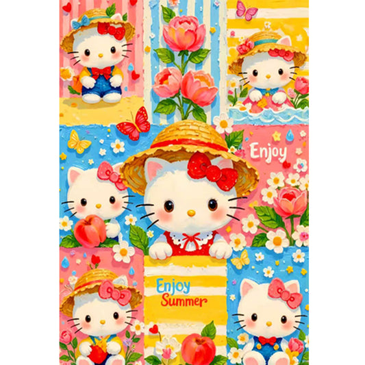 Hello Kitty - 11CT Stamped Cross Stitch 50*70CM (Mona Lisa Brand)