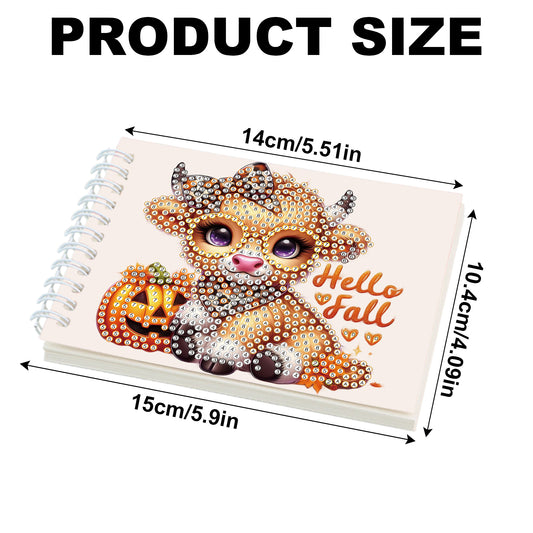2 Pack Autumn Yak DIY Diamond Art Spiral Notebook Kit 80Pages No Lines Gifts
