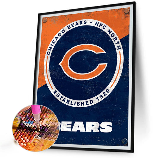 Chicago Bears - Full Round Drill Diamond Painting 40*50CM