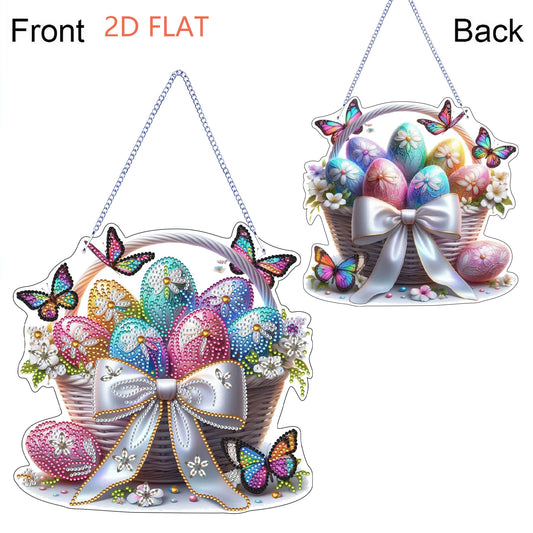Easter 2D Flat DIY Hanging Diamond Art Ornament Home Window Pendant (Easter Egg)