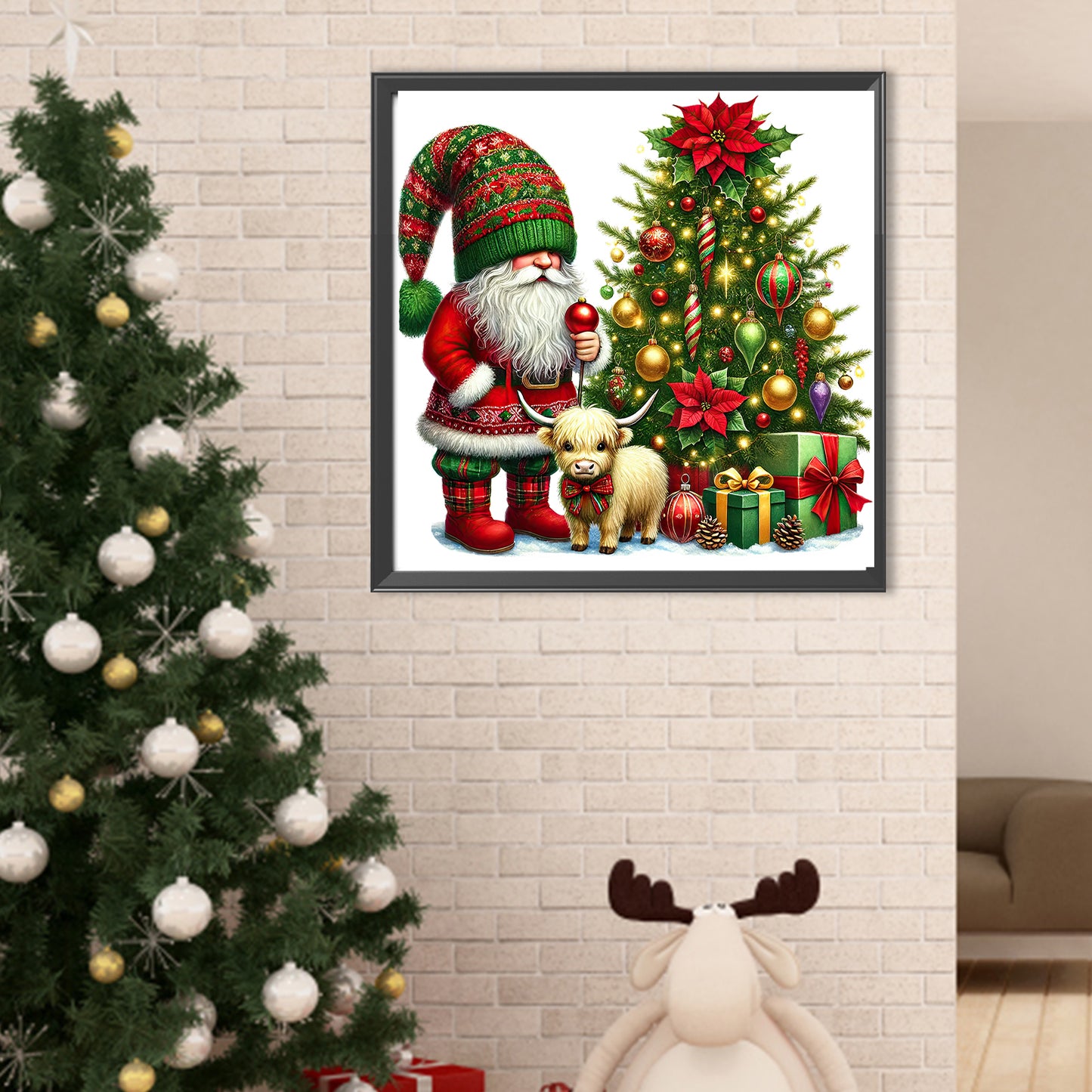 Christmas Goblins And Christmas Trees - Full Round Drill Diamond Painting 40*40CM
