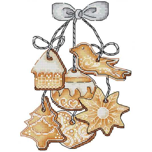 Gingerbread Cookies - 14CT Stamped Cross Stitch 17*22CM (Joy Sunday)