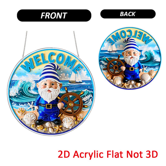Dwarf 2D Flat DIY Acrylic Diamond Painting Pendants Crafts for Home Wall Decor
