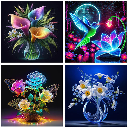 Flowers And Birds - Full Round Drill Diamond Painting 30*30CM