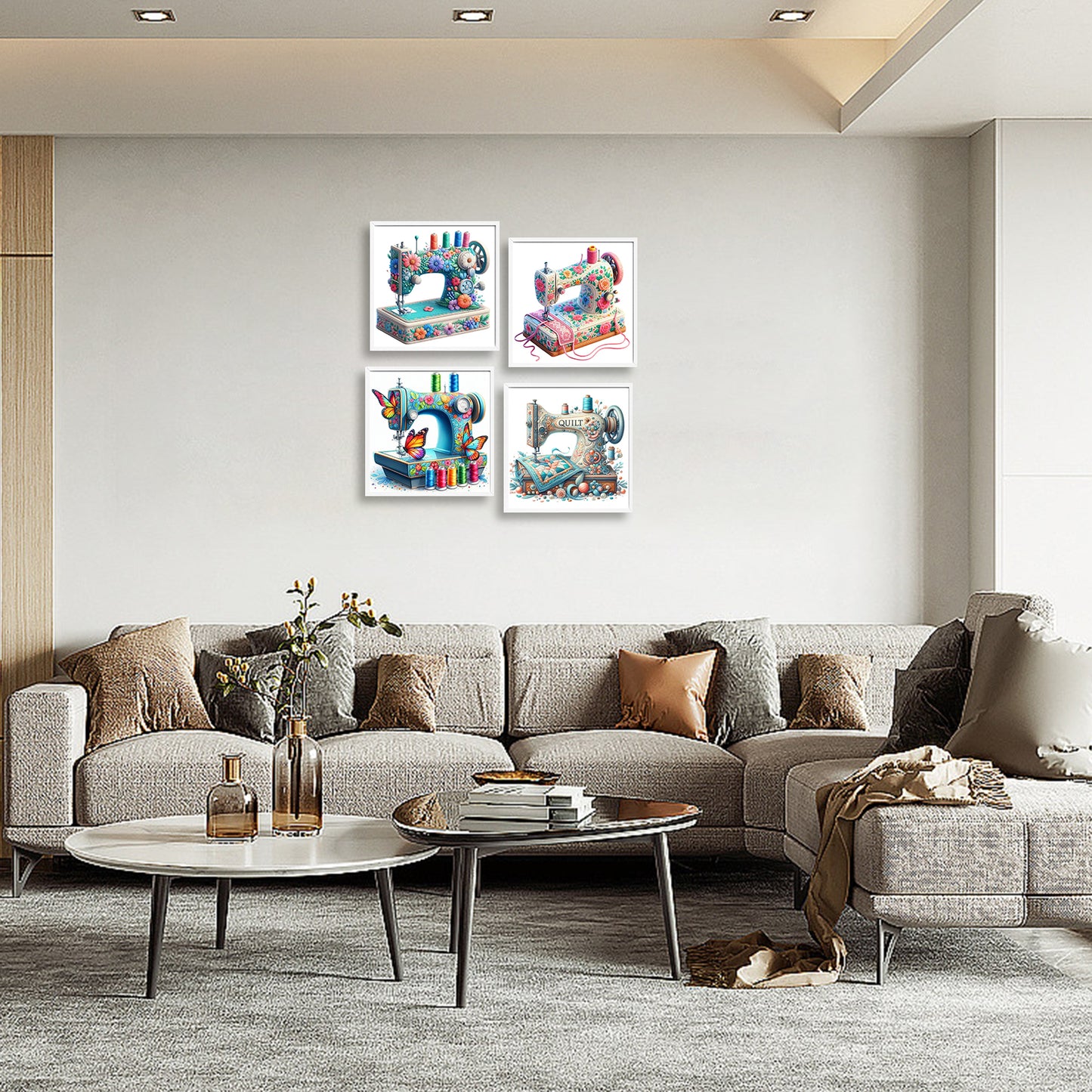 Sewing Machine - Full Round Drill Diamond Painting 30*30CM