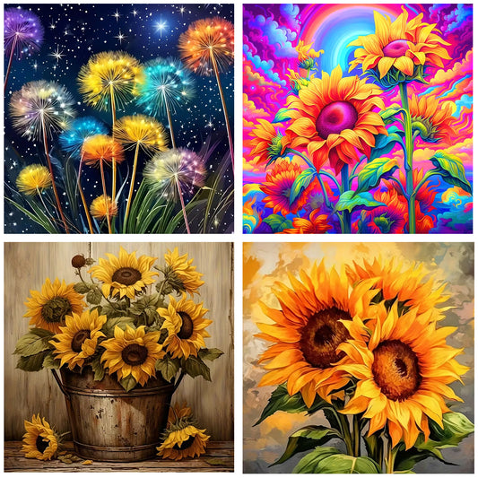 Flower - Full Round Drill Diamond Painting 30*30CM