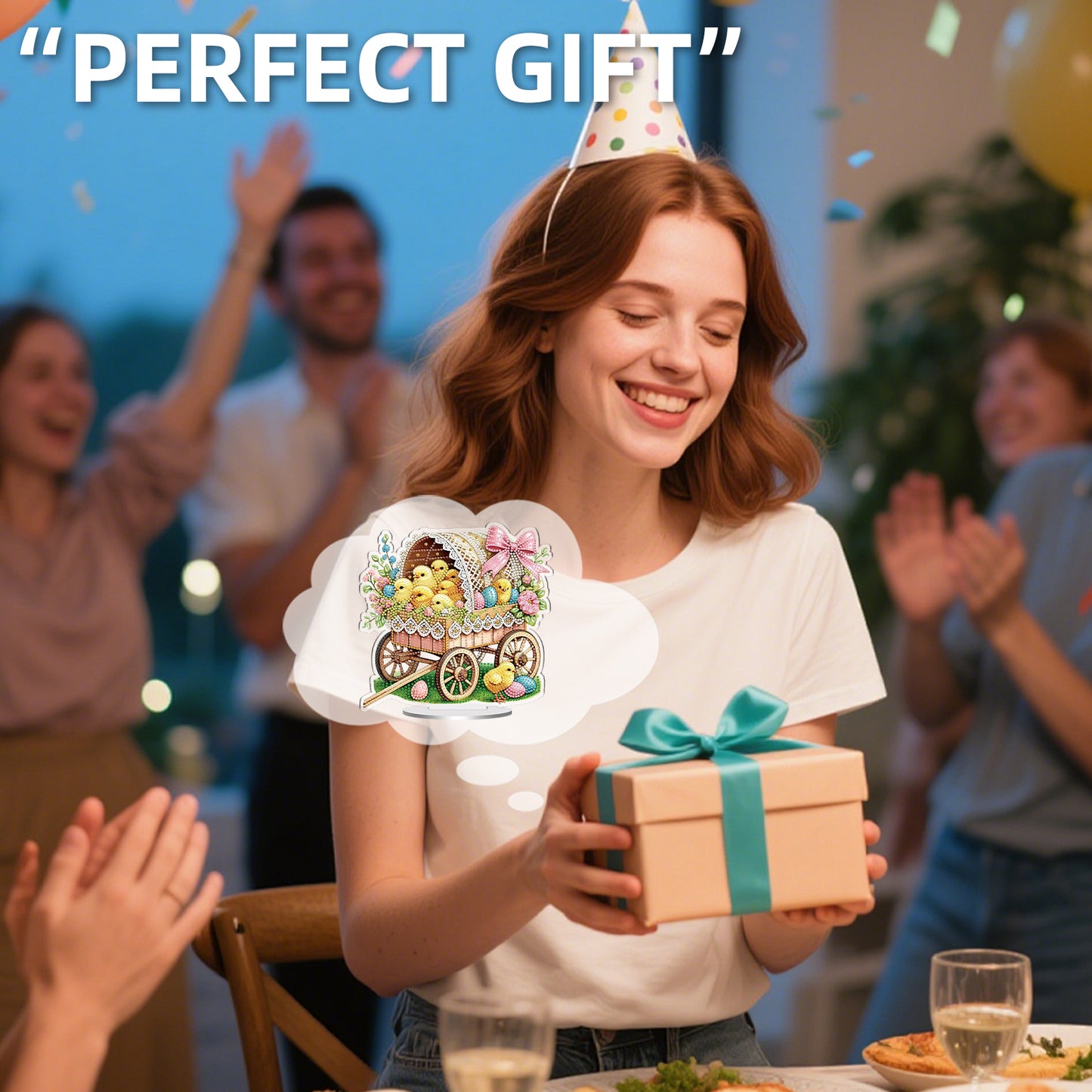 Easter and Ducks DIY 2D Flat Acrylic Special Shaped Diamond Art Kits 22x25cm