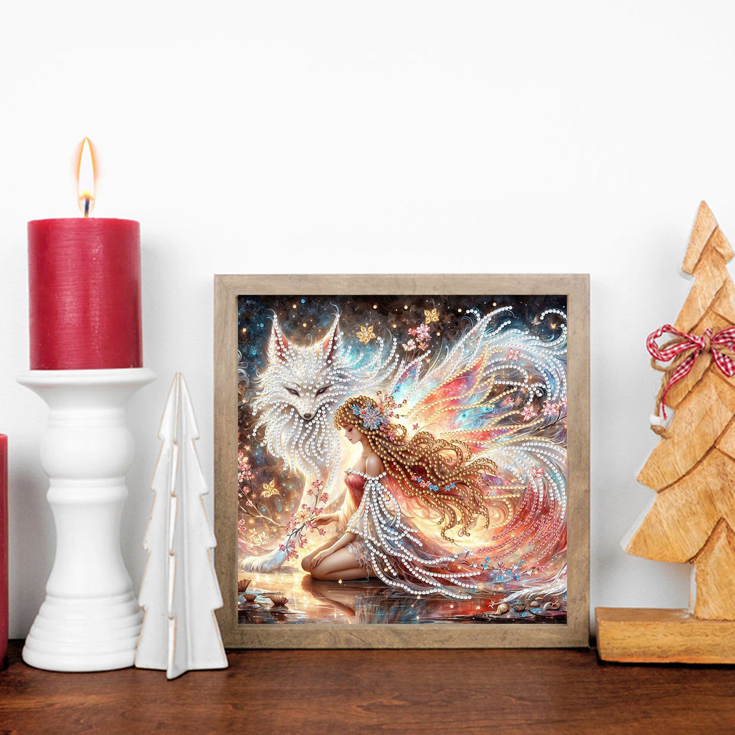 Fox Fairy Girl - Special Shaped Drill Diamond Painting 30*30CM