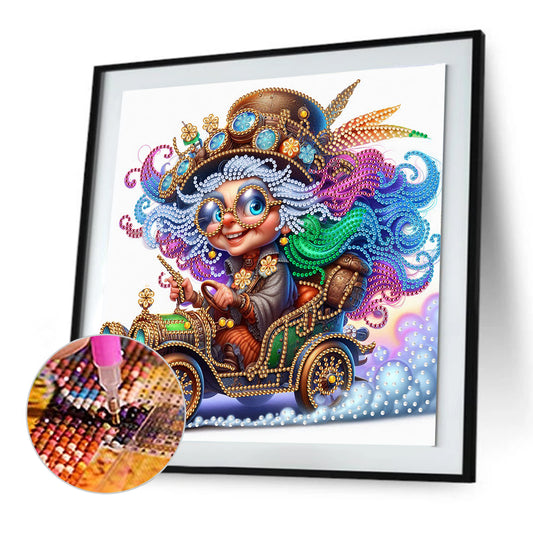 Cute Grandma - Special Shaped Drill Diamond Painting 30*30CM
