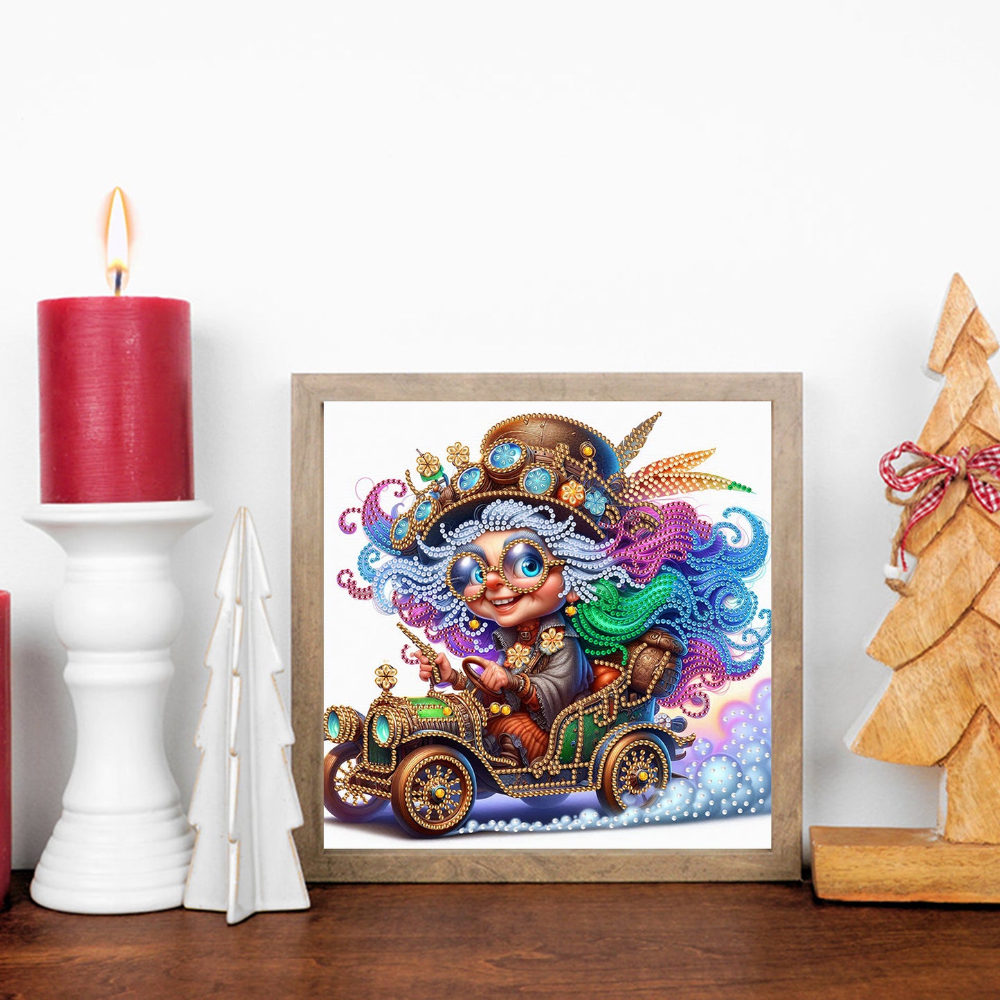 Cute Grandma - Special Shaped Drill Diamond Painting 30*30CM