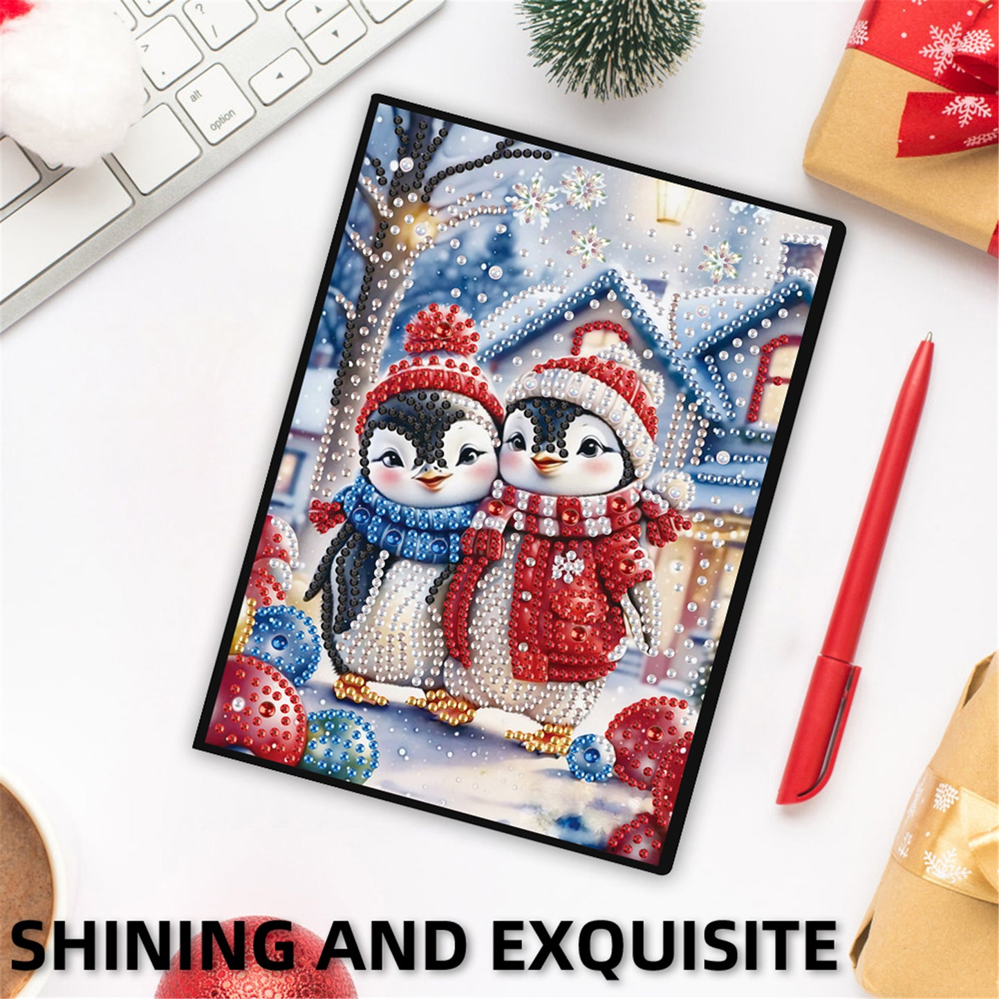 2pcs Animals Partial DIY 50 Pages A5 Diamond Painting Notebook for Study Home