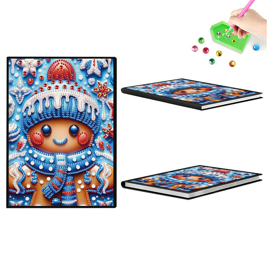 2pcs Christmas Partial DIY 50 Pages A5 Diamond Painting Notebook for Study Home