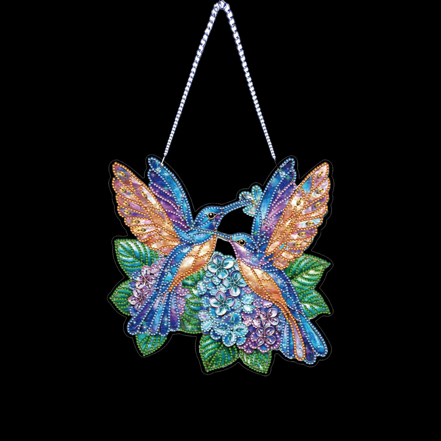 Hummingbird Flower DIY 2D Flat Acrylic Home Diamond Painting Hanging Pendant