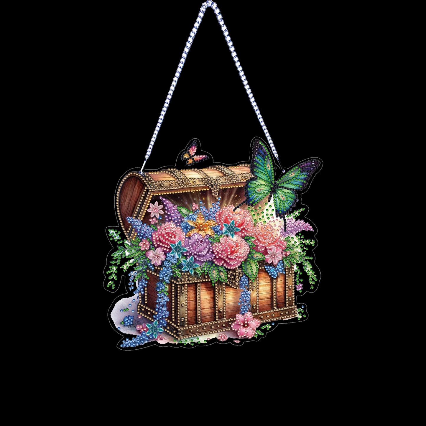 Treasure Bouquet DIY 2D Flat Acrylic Diamond Painting Hanging Pendant Home Decor