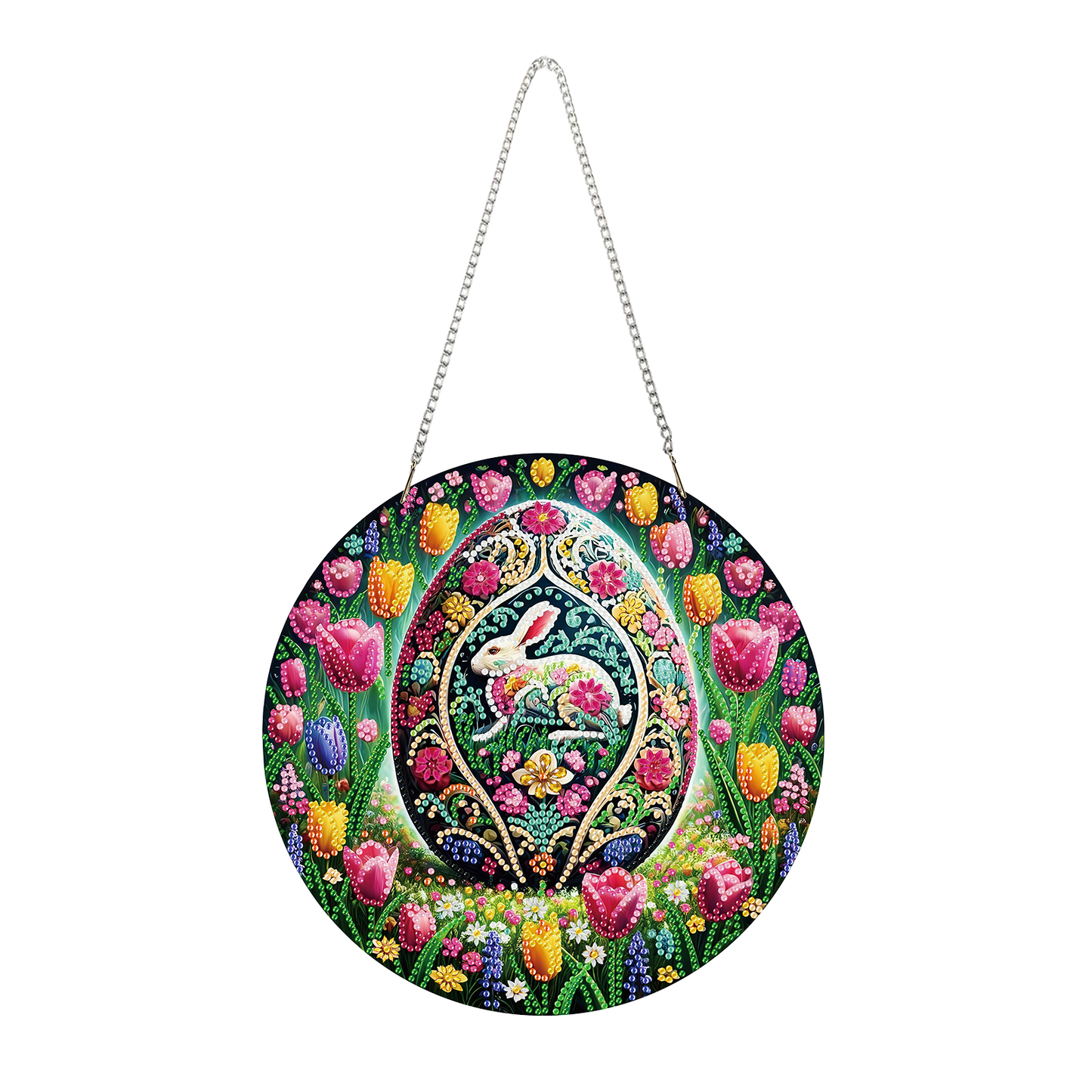 Egg Wreath 2D Flat DIY Special Shape Diamond Art Hanging Pendant Kit Wall Decor