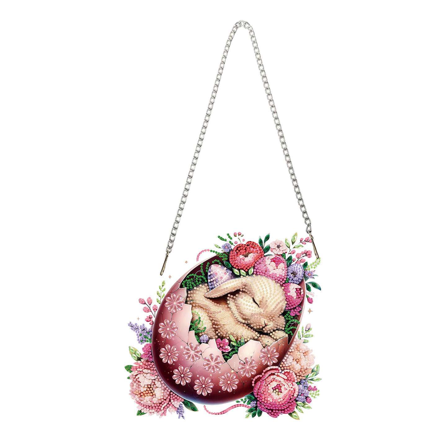 Rabbit 2D Flat DIY Special Shape Diamond Art Hanging Pendant Kit Wall Door Decor