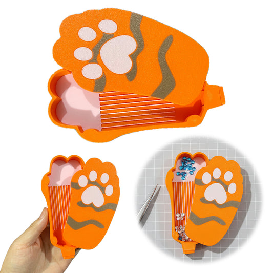 Diamond Painting Tray Organizer with Magnetic Lid for DIY Crafts Beads (Brown S)