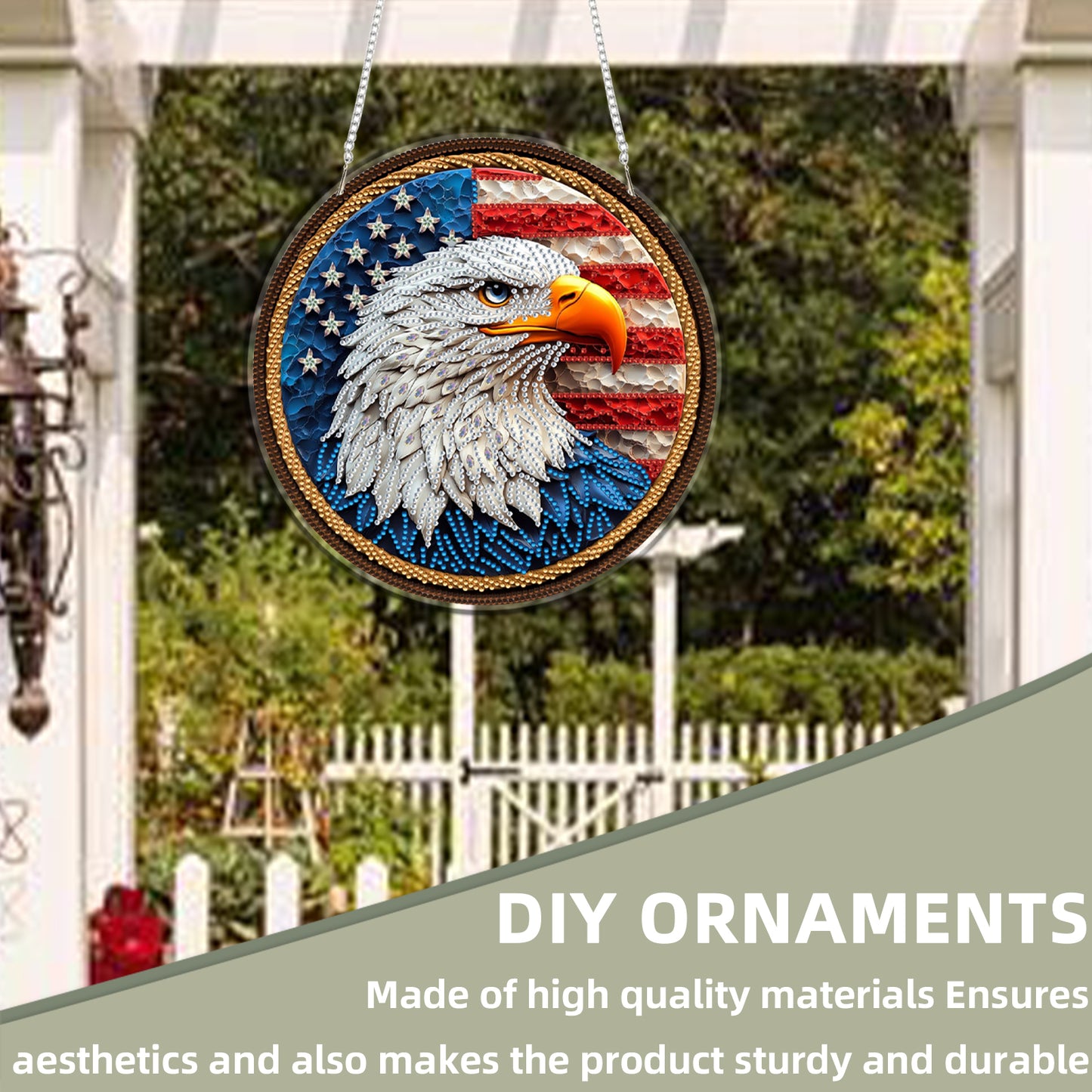 Eagle 2D Flat DIY Acrylic Diamond Art Pendant Craft Kit for Home Wall Decoration