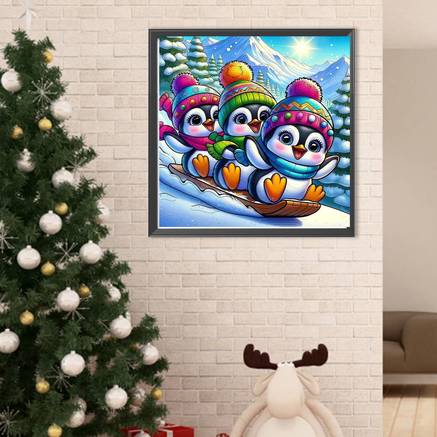 Penguins - Full Round Drill Diamond Painting 40*40CM