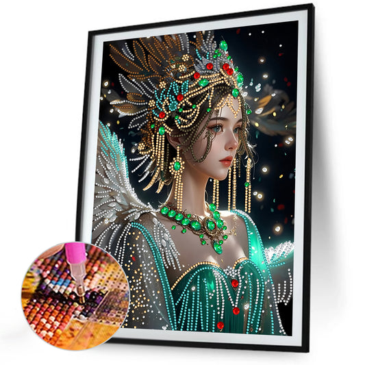 Beautiful Girl - Special Shaped Drill Diamond Painting 30*40CM
