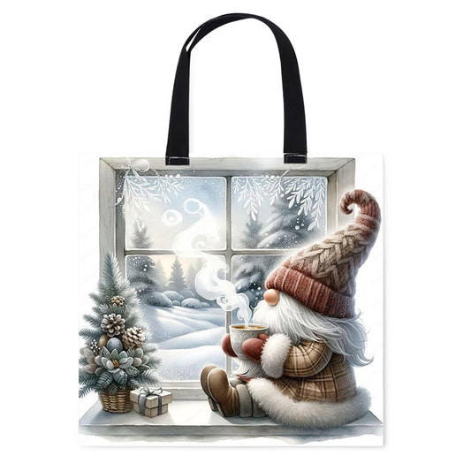 Winter Goblins Canvas Tote Bag Embroidery Kit 11CT Print 40*40cm for Beginner