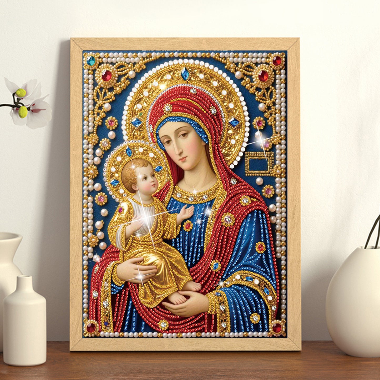 Madonna And Child - Special Shaped Drill Diamond Painting 30*40CM