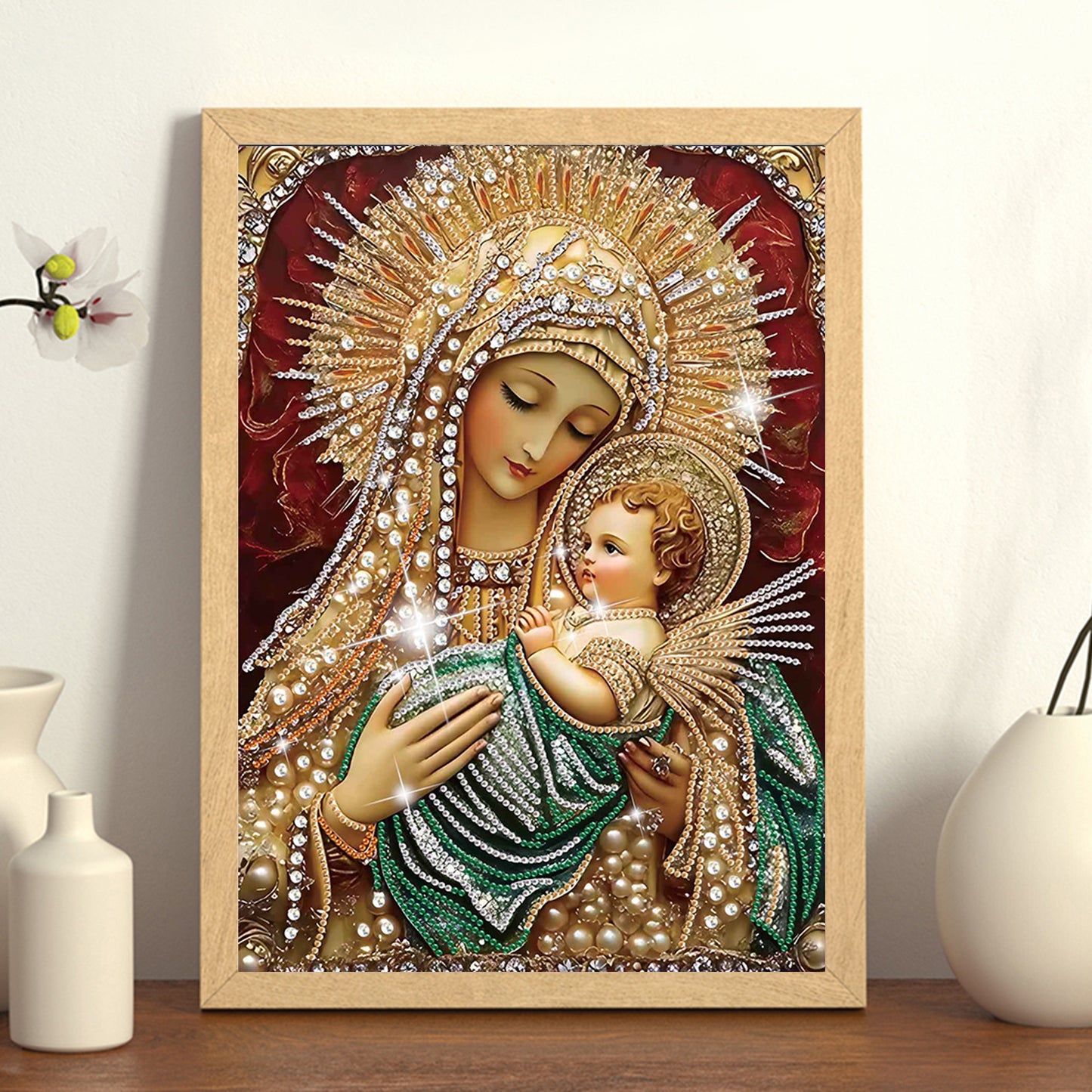 Madonna And Child - Special Shaped Drill Diamond Painting 30*40CM