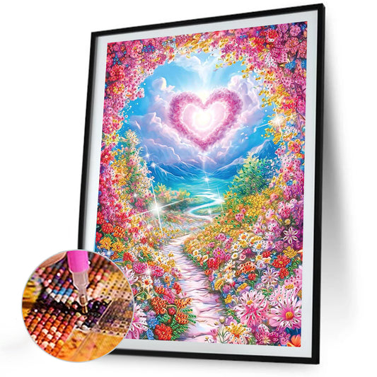 Flower Path - Special Shaped Drill Diamond Painting 30*40CM