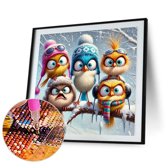 Bird - Full Round Drill Diamond Painting 30*30CM