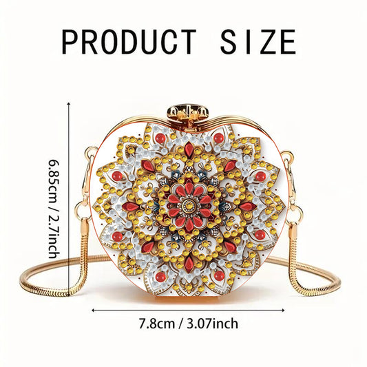 Dandelion DIY Acrylic Love Art Diamond Painting Coin Purse with Chain for Women