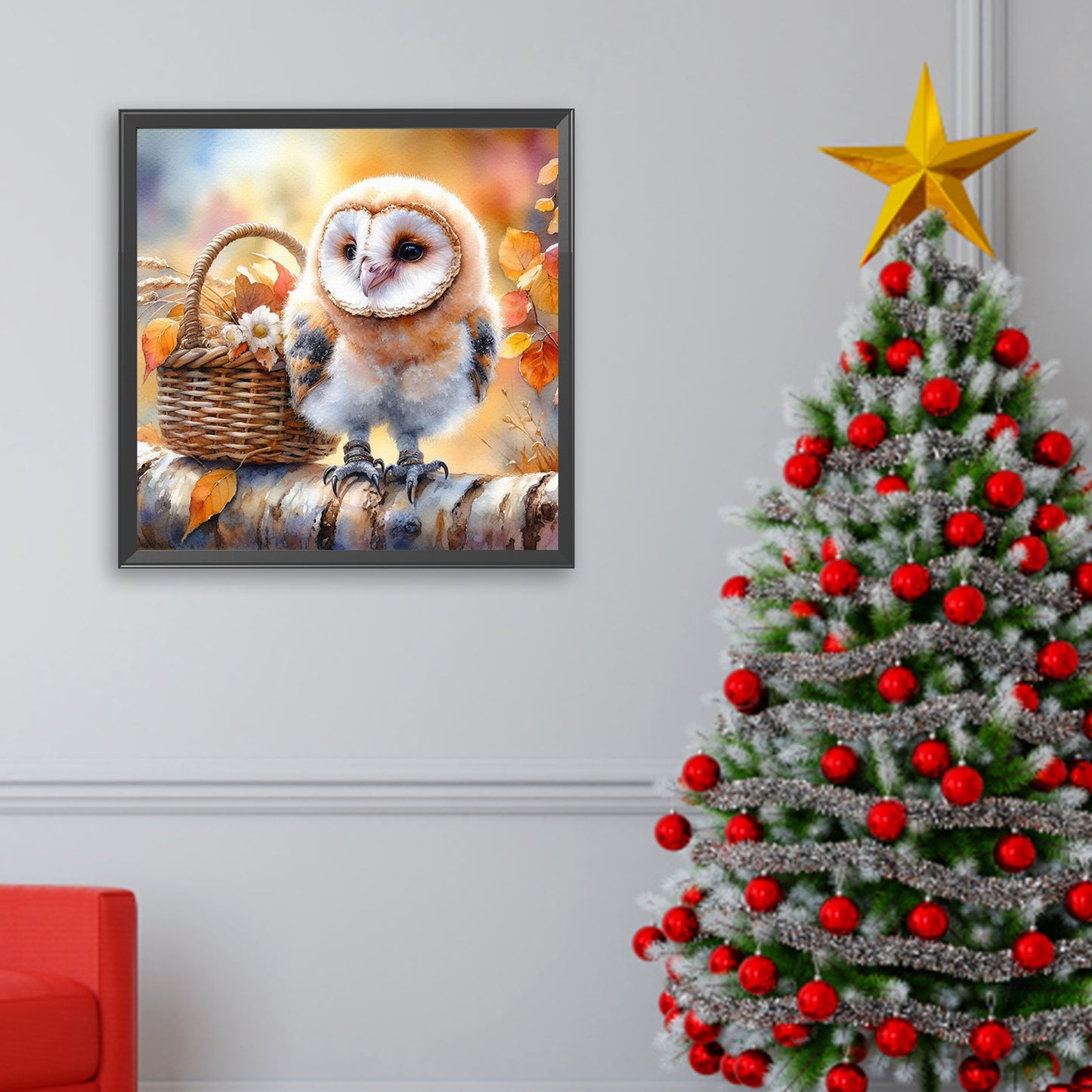 Owl - Full Square Drill Diamond Painting 30*30CM