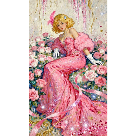 Pink Lady - Full Square Drill Diamond Painting 40*70CM