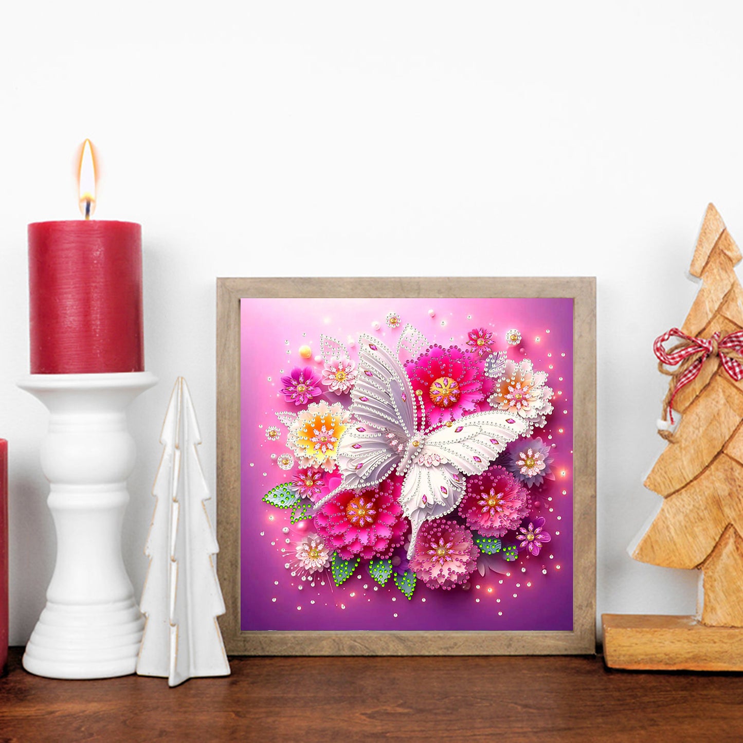 Butterfly Blossom - Special Shaped Drill Diamond Painting 30*30CM