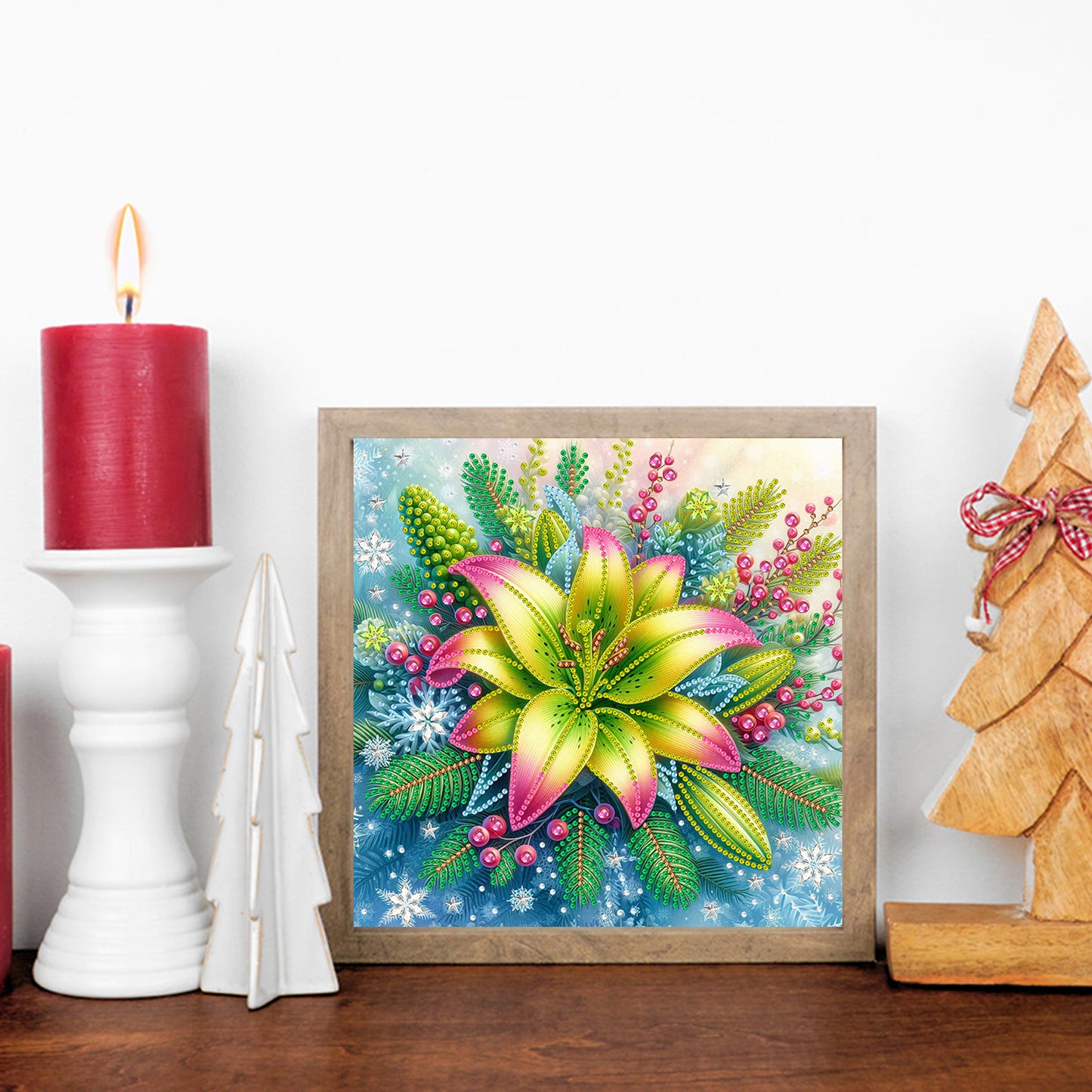 Rose Lily - Special Shaped Drill Diamond Painting 30*30CM