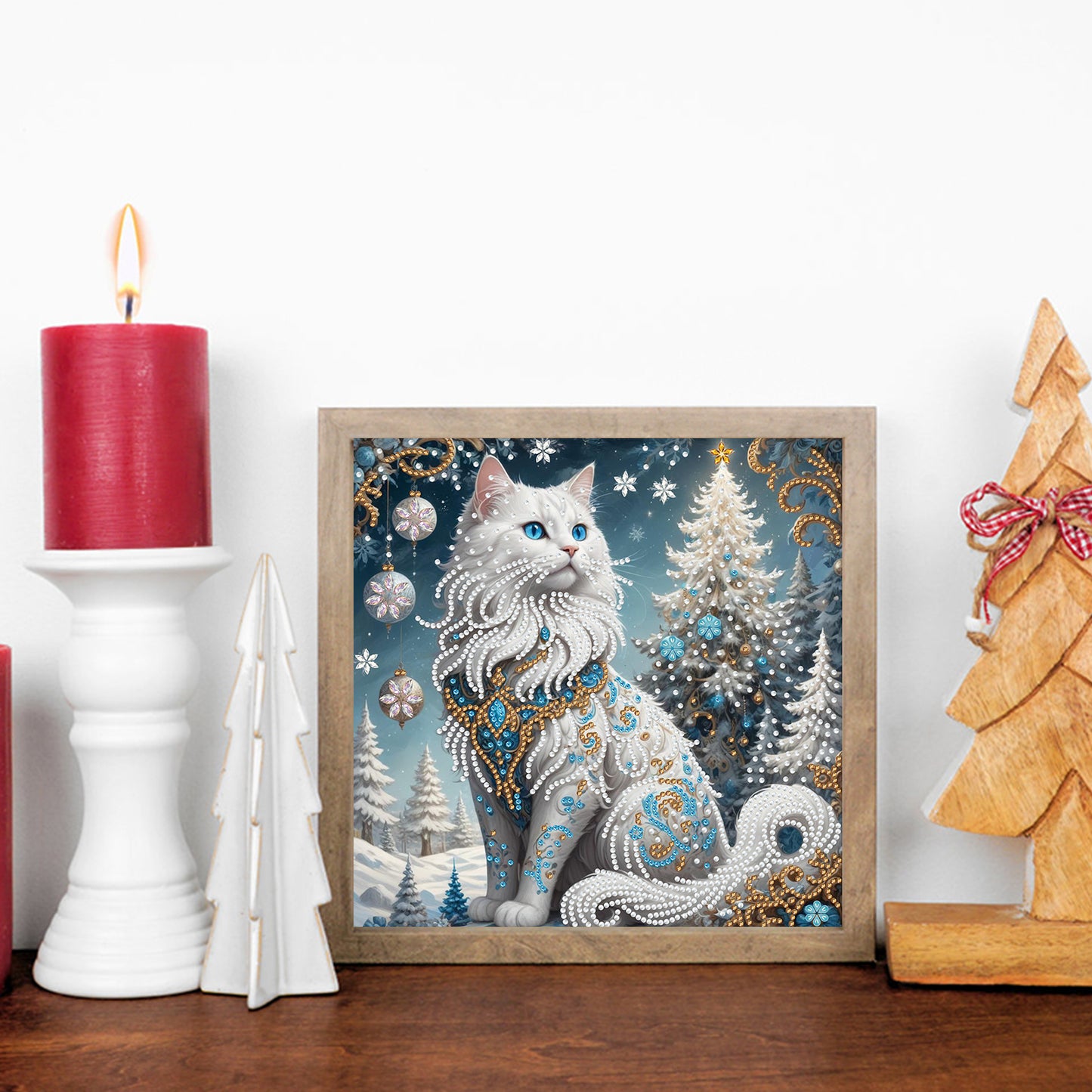 Winter Cat - Special Shaped Drill Diamond Painting 30*30CM