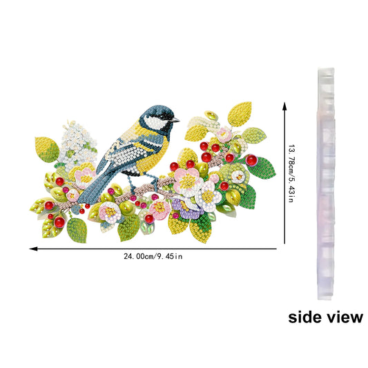 Birds 2D Flat DIY Acrylic Diamond Painting Kits Window Hanging for Home Decor
