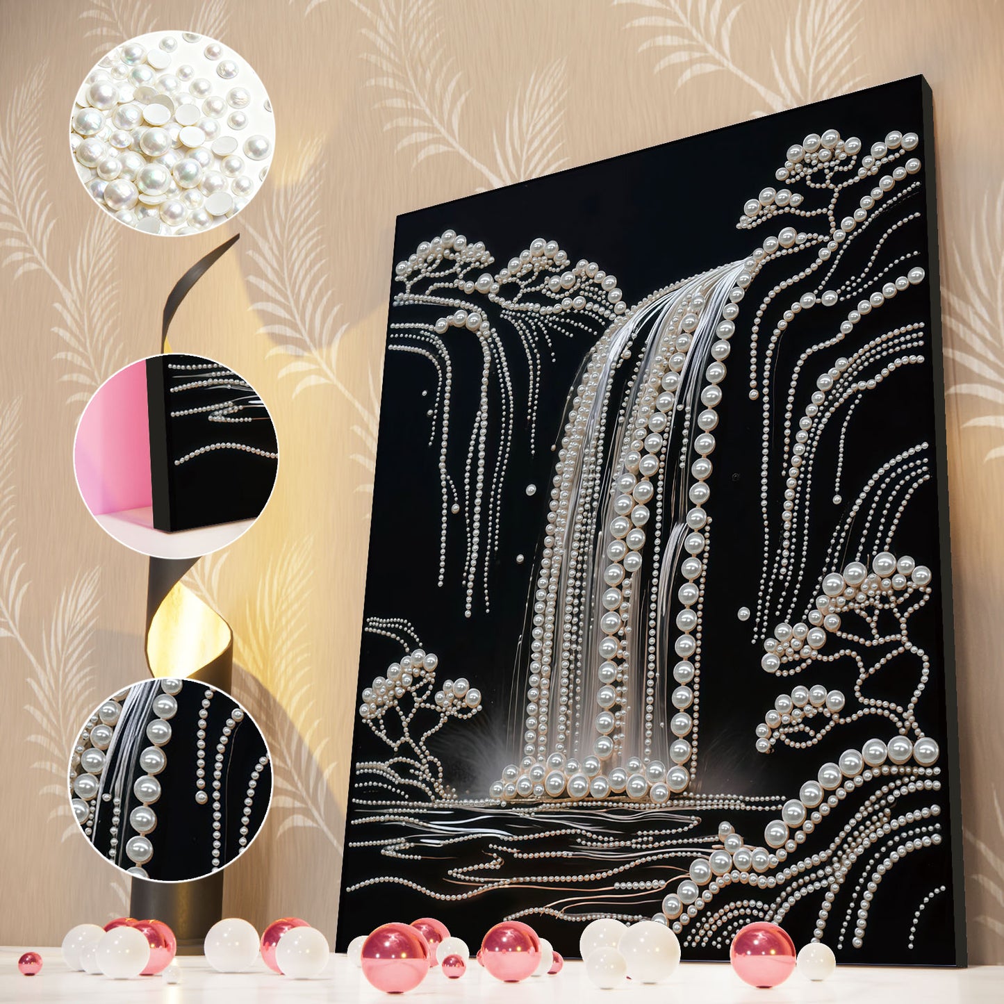 Waterfall - DIY Pearl Gem Art Diamond Painting Kits With Framefor Home Decor -30x40cm