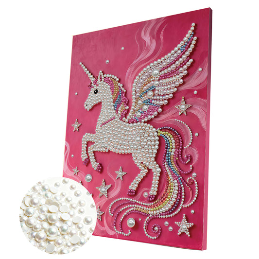 Unicorn - DIY Pearl Gem Art Diamond Painting Kits With Framefor Home Decor -30x40cm