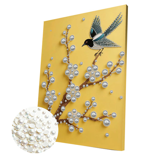 Branch With Bird - DIY Pearl Gem Art Diamond Painting Kits With Framefor Home Decor -30x40cm