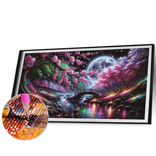 Dream Lake Landscape - Special Shaped Drill Diamond Painting 60*30CM